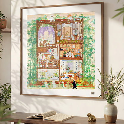 Cats Amid the Four Arts | TOI | 1024 Piece Puzzle | Jigsaw Puzzle - Mystery Matrix