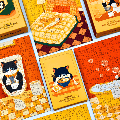Cat's Day | Puffinkids | 6 in 1 Mini Puzzle | Jigsaw Puzzle - Mystery Matrix