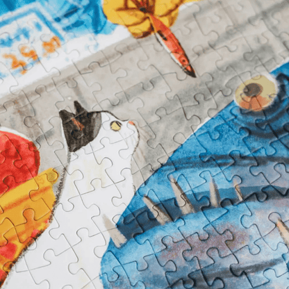 Cat's Lunch | Seren Art | 1000 Piece Puzzle | Jigsaw Puzzle - Mystery Matrix