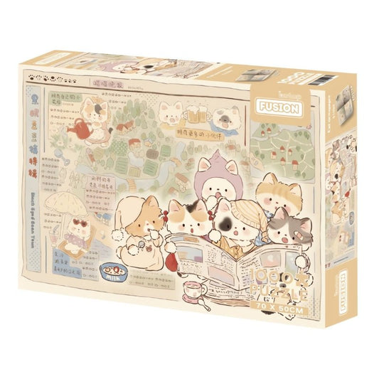 Cat's Newspaper | Botop | 1000 Piece Puzzle | Jigsaw Puzzle - Mystery Matrix