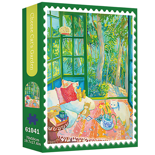 Cheese Cat's Garden | TKX | 1000 Piece Puzzle | Jigsaw Puzzle - Mystery Matrix