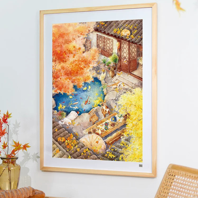 Chinese Aesthetic Series – Golden Autumn Retreat | TOI | 1000 Piece Puzzle | Jigsaw Puzzle - Mystery Matrix