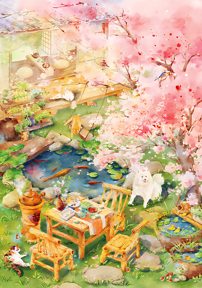 Chinese Aesthetic Series – Springtime in Full Bloom | TOI | 1000 Piece Puzzle | Jigsaw Puzzle - Mystery Matrix
