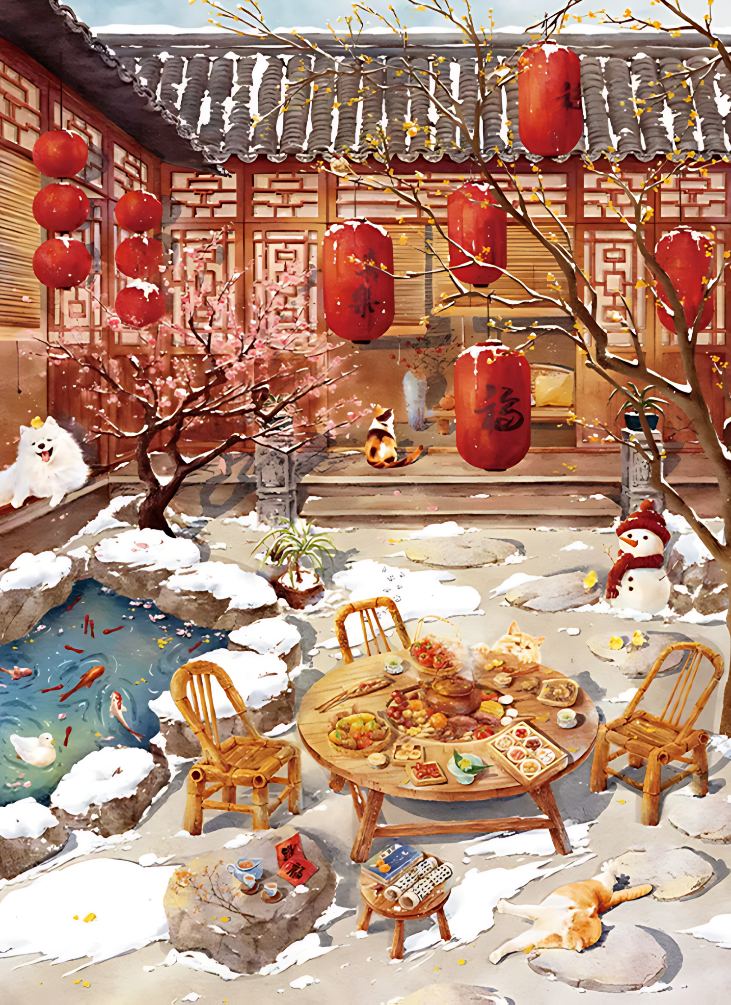 Chinese Aesthetic Series – Winter Plum Serenity | TOI | 1000 Piece Puzzle | Jigsaw Puzzle - Mystery Matrix
