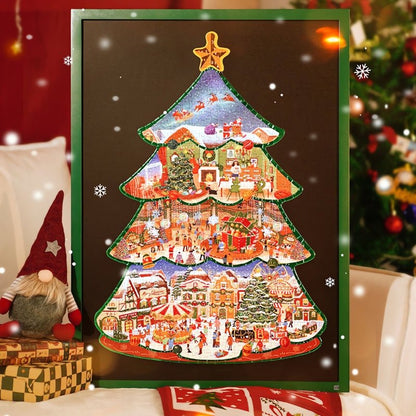 Christmas Town - Embossed Gold Foil | TOI | 500 Piece Puzzle | Jigsaw Puzzle - Mystery Matrix