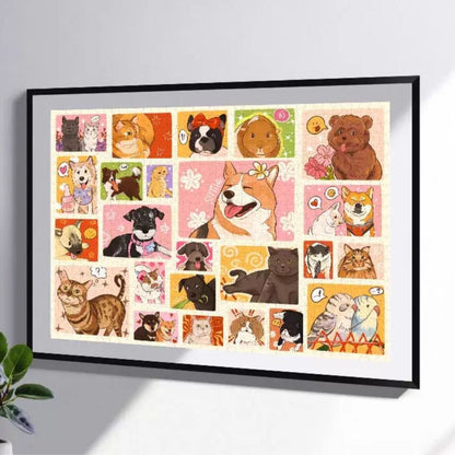 Cute Pets Photo Wall | Gill & Lill | 1000 Piece Puzzle | Jigsaw Puzzle - Mystery Matrix
