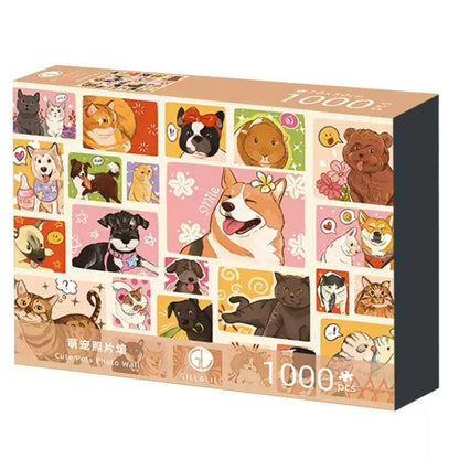 Cute Pets Photo Wall | Gill & Lill | 1000 Piece Puzzle | Jigsaw Puzzle - Mystery Matrix