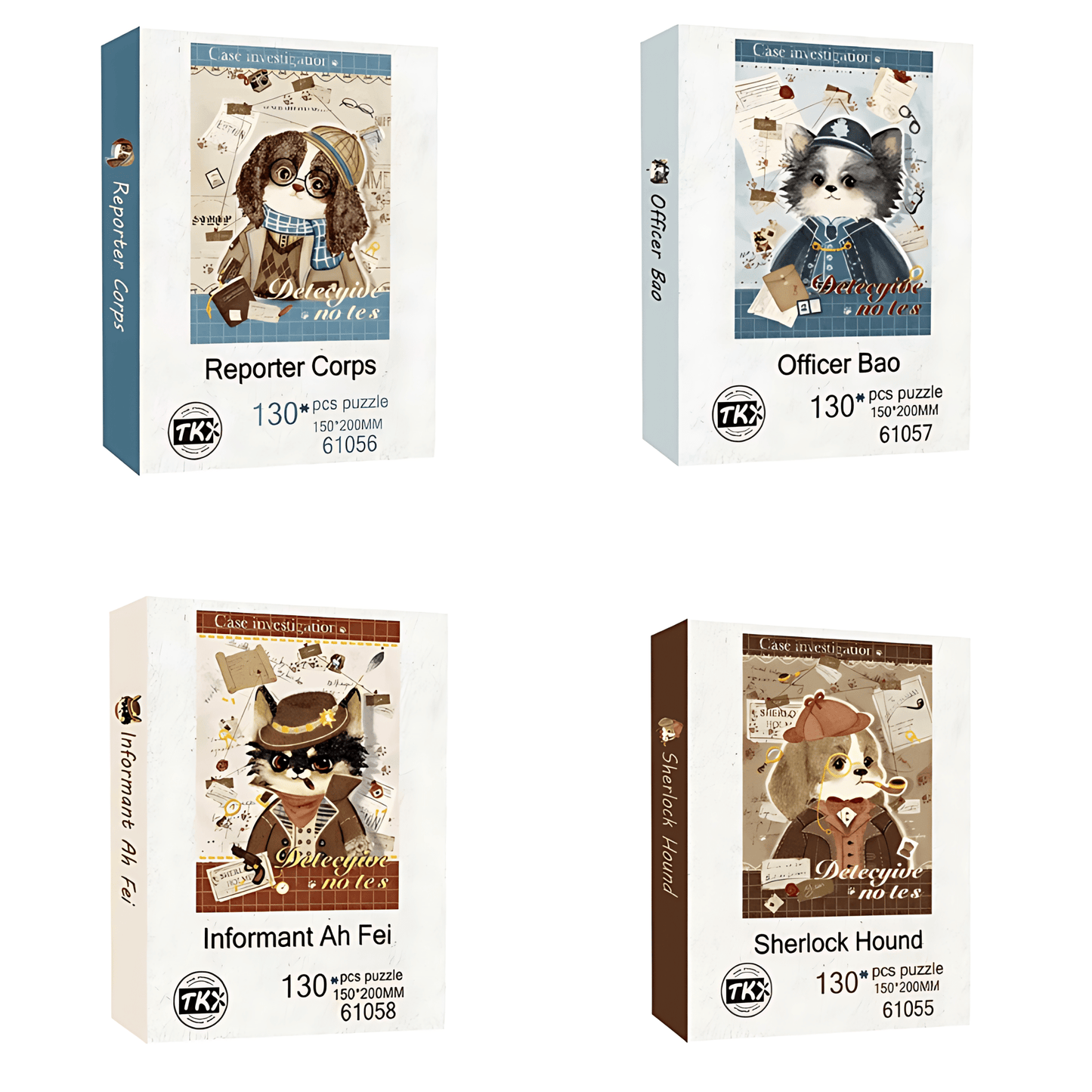 Detective Puppy Series - Officer Bao | TKX | 130 Piece Mini Puzzle | Jigsaw Puzzle - Mystery Matrix