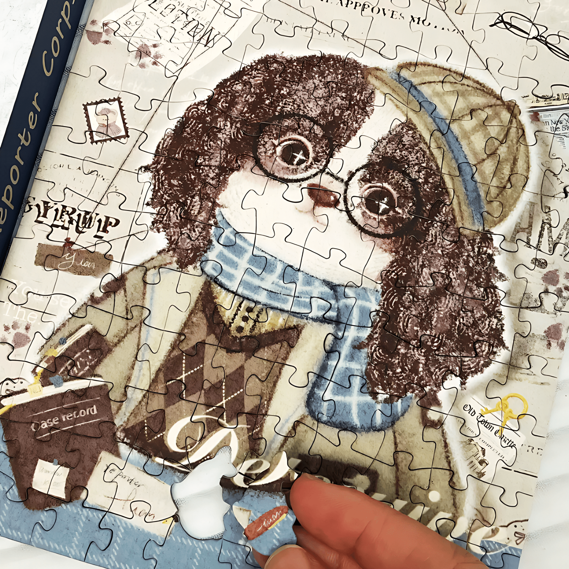 Detective Puppy Series - Reporter Corps | TKX | 130 Piece Mini Puzzle | Jigsaw Puzzle - Mystery Matrix