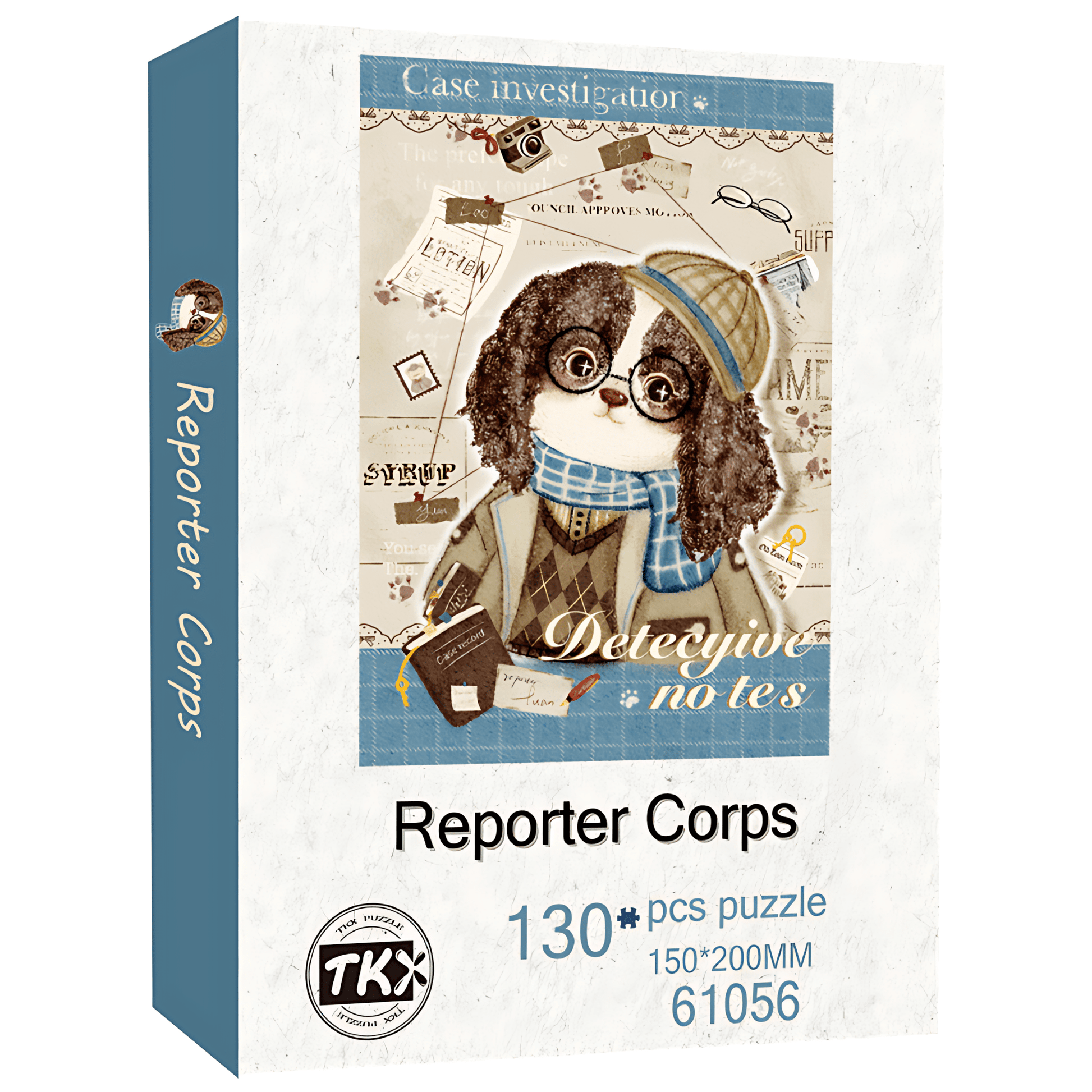 Detective Puppy Series - Reporter Corps | TKX | 130 Piece Mini Puzzle | Jigsaw Puzzle - Mystery Matrix