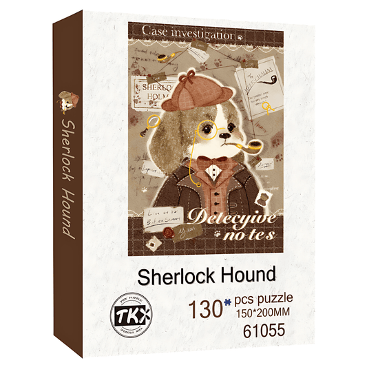 Detective Puppy Series - Sherlock Hound | TKX | 130 Piece Mini Puzzle | Jigsaw Puzzle - Mystery Matrix