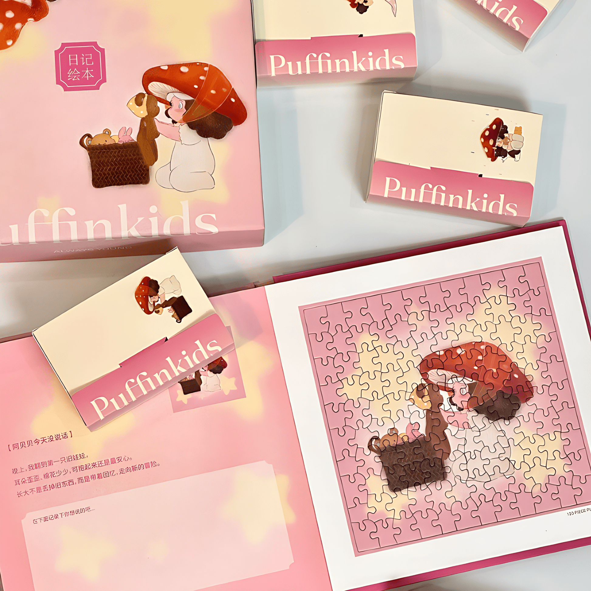 Diary Storybook | Puffinkids | 6 in 1 Mini Puzzle Book Set | Jigsaw Puzzle - Mystery Matrix