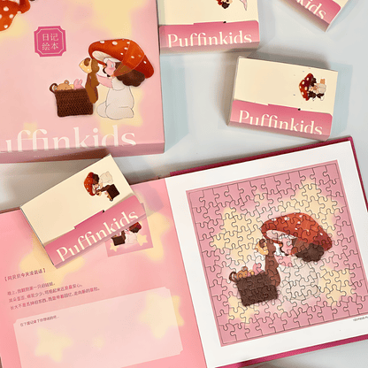 Diary Storybook | Puffinkids | 6 in 1 Mini Puzzle Book Set | Jigsaw Puzzle - Mystery Matrix