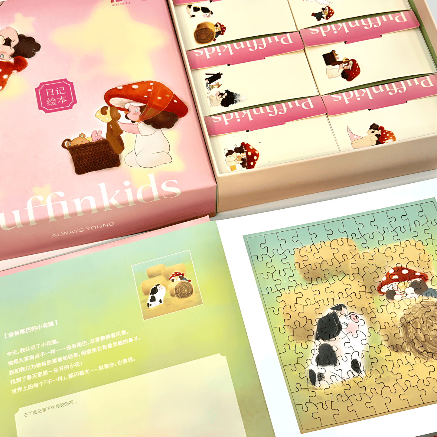 Diary Storybook | Puffinkids | 6 in 1 Mini Puzzle Book Set | Jigsaw Puzzle - Mystery Matrix