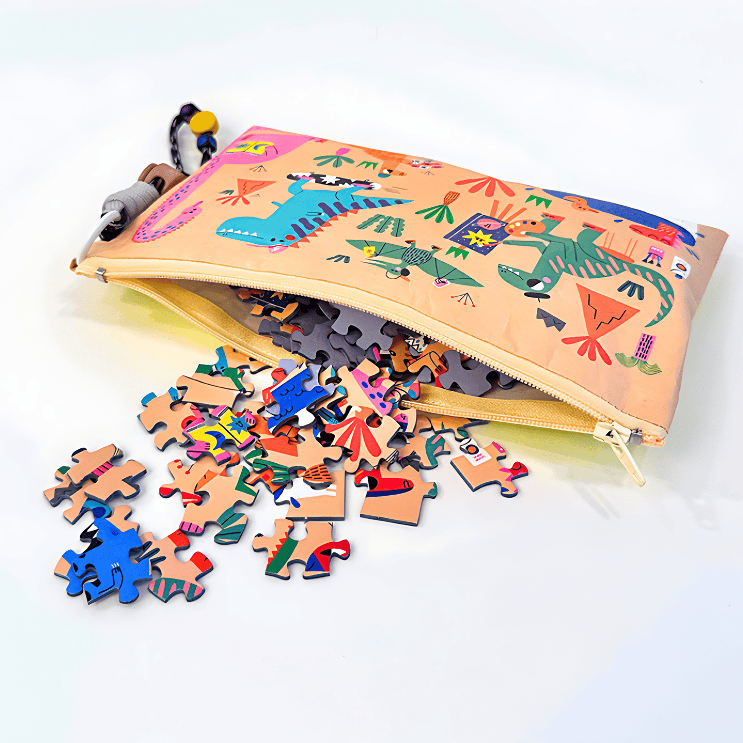 Dinosaur Party | Puffinkids | Tyvek Bag Mini Puzzle | Jigsaw Puzzle - Mystery Matrix