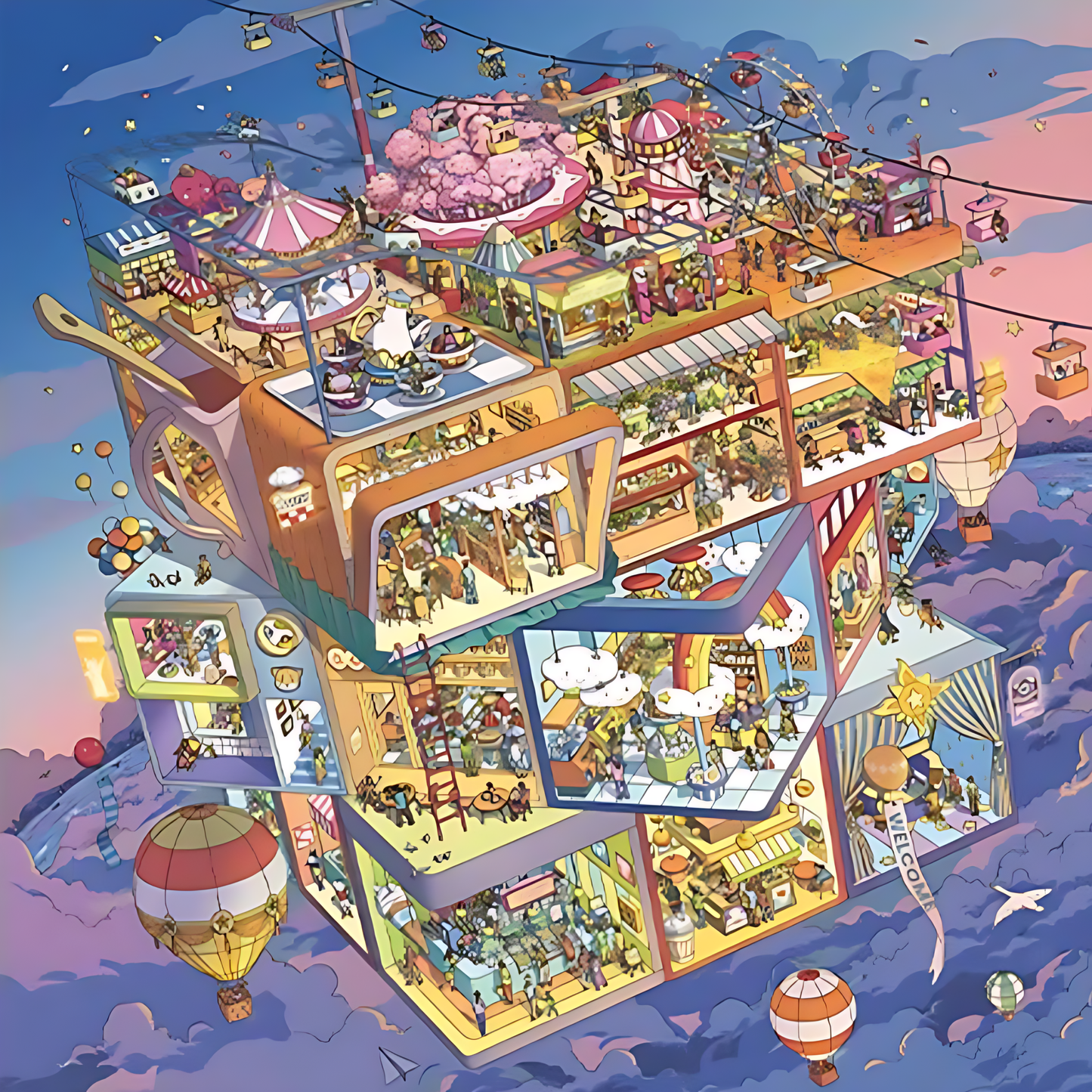 Dream Tower (Glow - in - the - Dark) | TOI | 1000 Puzzle | 1024 Jigsaw Puzzle - Mystery Matrix