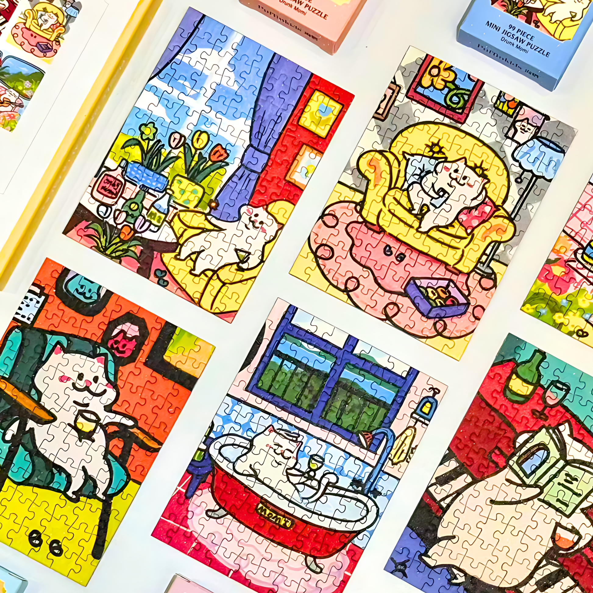 Drunk Momi | Puffinkids | 6 in 1 Mini Puzzle | Jigsaw Puzzle - Mystery Matrix