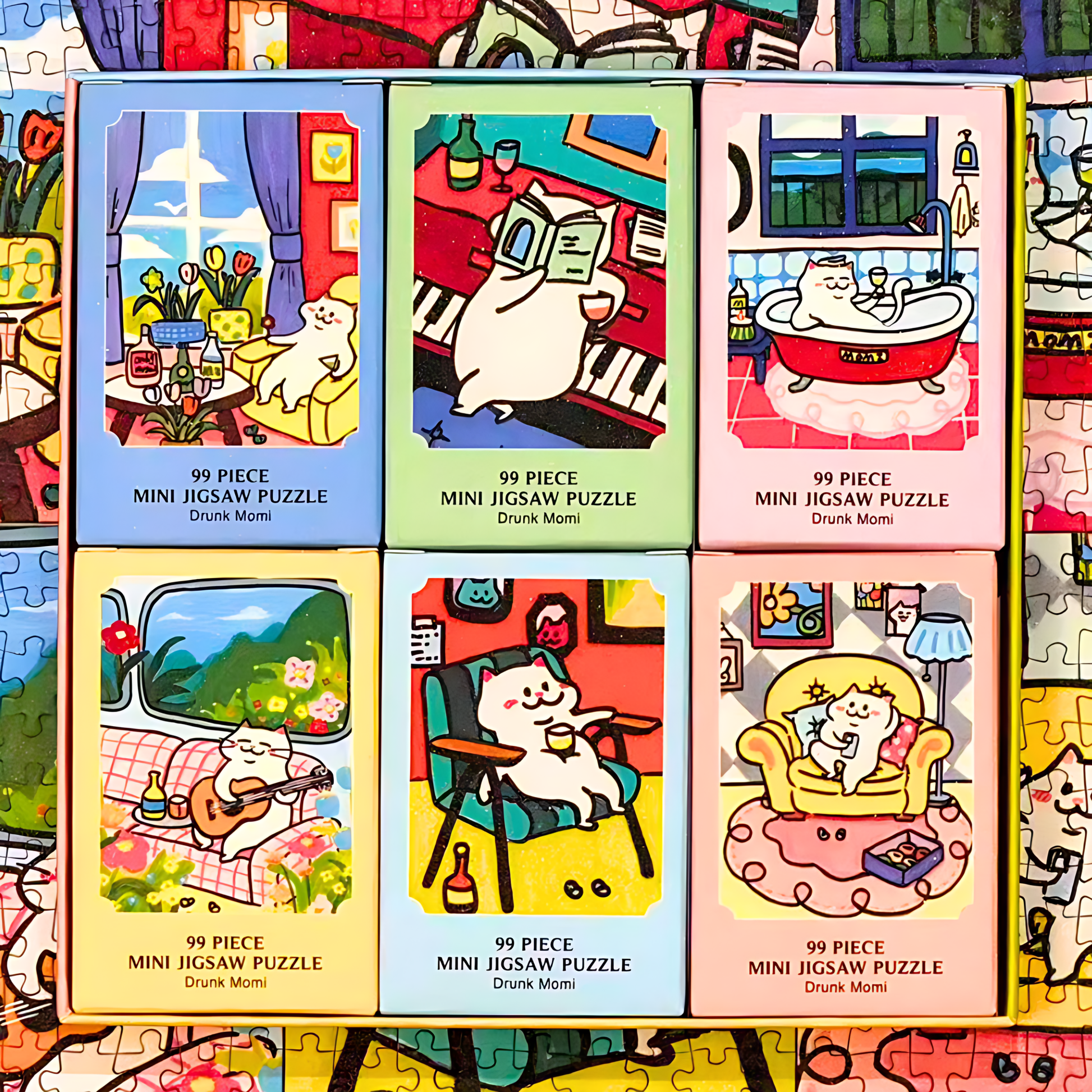 Drunk Momi | Puffinkids | 6 in 1 Mini Puzzle | Jigsaw Puzzle - Mystery Matrix