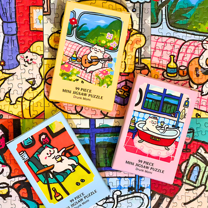 Drunk Momi | Puffinkids | 6 in 1 Mini Puzzle | Jigsaw Puzzle - Mystery Matrix