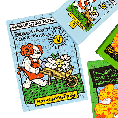 Fafadog's Blooming Daily | Puffinkids | 6 in 1 Mini Puzzle | Jigsaw Puzzle - Mystery Matrix