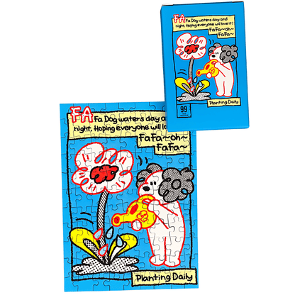 Fafadog's Blooming Daily | Puffinkids | 6 in 1 Mini Puzzle | Jigsaw Puzzle - Mystery Matrix