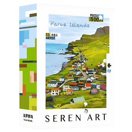 Faroe Island | Seren Art | 500 Piece Puzzle | Jigsaw Puzzle - Mystery Matrix