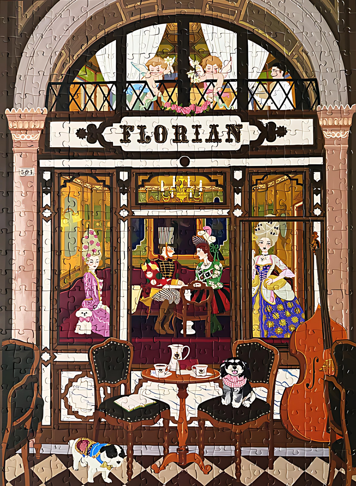 Florian Café | Kessing | 500 Piece Puzzle | Jigsaw Puzzle - Mystery Matrix