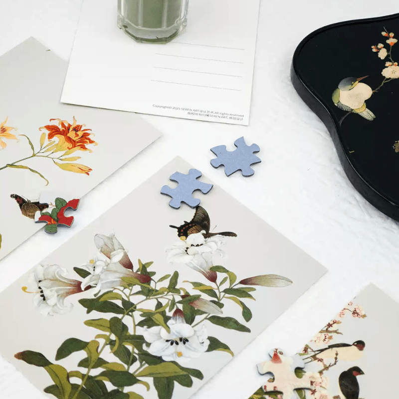 Flowers and Birds | Seren Art | 500 Piece Puzzle | Jigsaw Puzzle - Mystery Matrix