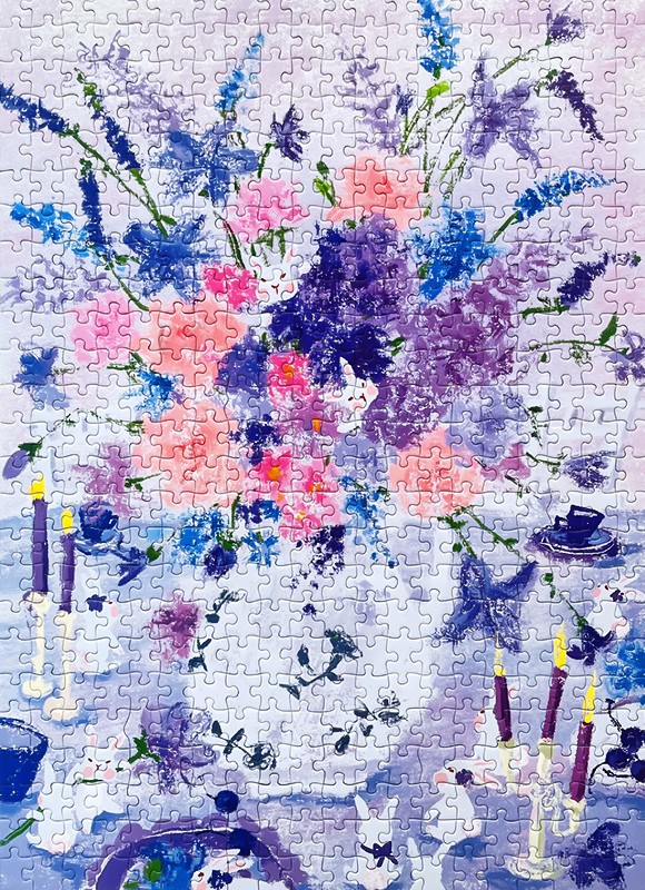Flowers and Rabbits | Kessing | 500 Piece Puzzle | Jigsaw Puzzle - Mystery Matrix