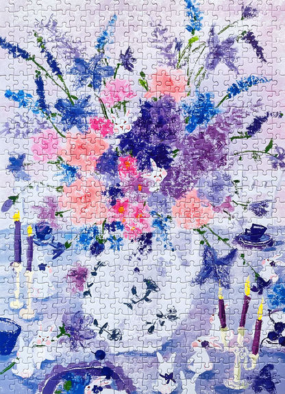 Flowers and Rabbits | Kessing | 500 Piece Puzzle | Jigsaw Puzzle - Mystery Matrix
