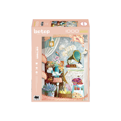 Flowers | Botop Blackcard | 1000 Piece Puzzle | Jigsaw Puzzle - Mystery Matrix