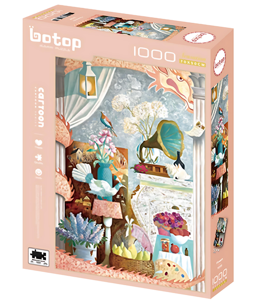 Flowers | Botop Blackcard | 1000 Piece Puzzle | Jigsaw Puzzle - Mystery Matrix