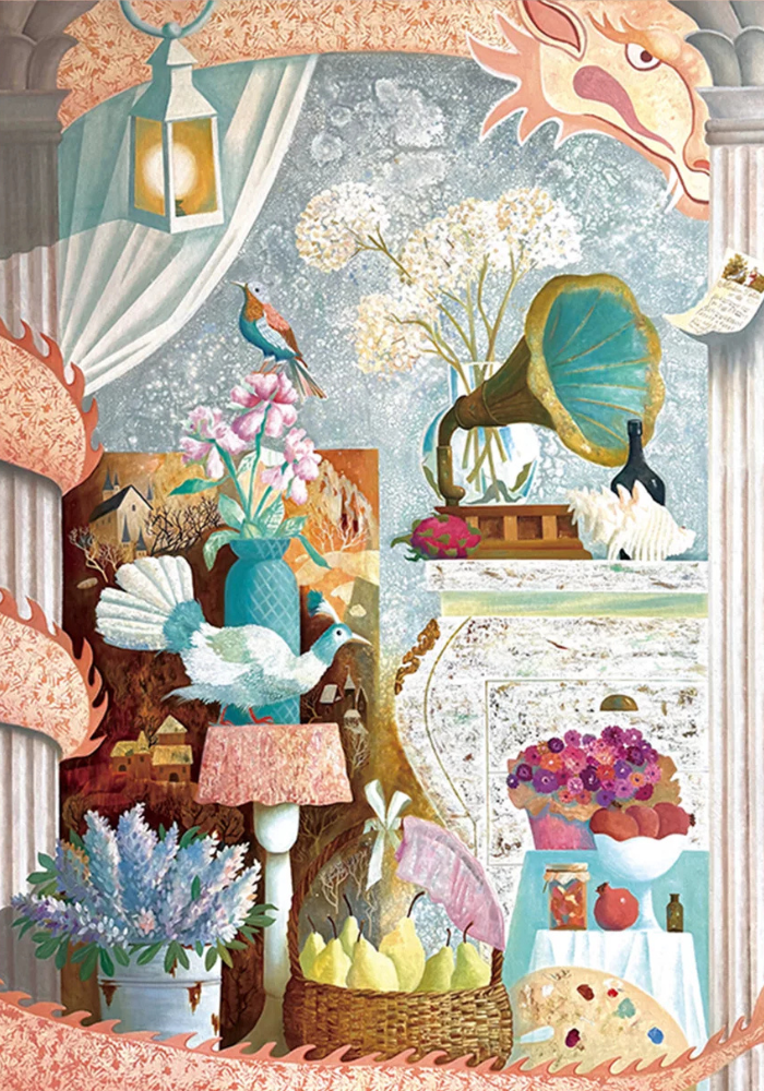 Flowers | Botop Blackcard | 1000 Piece Puzzle | Jigsaw Puzzle - Mystery Matrix