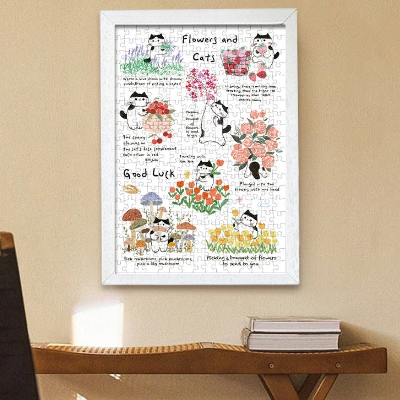 Flowers Cats | Botop | 300 Piece Puzzle | Jigsaw Puzzle - Mystery Matrix