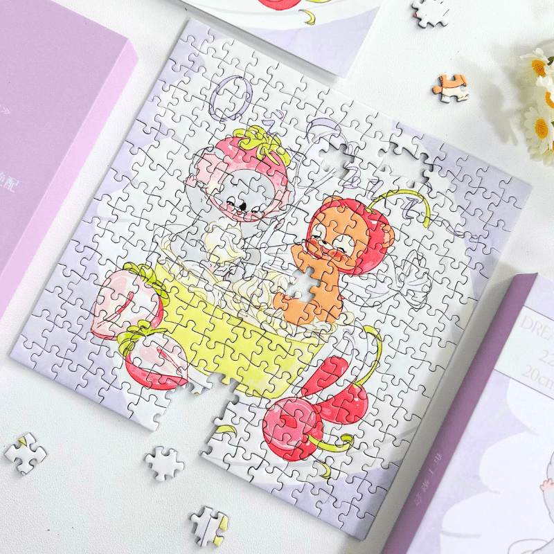 Friendship Series - Pudding Party | Dreamer Puzzle | 225 Piece Mini Puzzle | Jigsaw Puzzle - Mystery Matrix