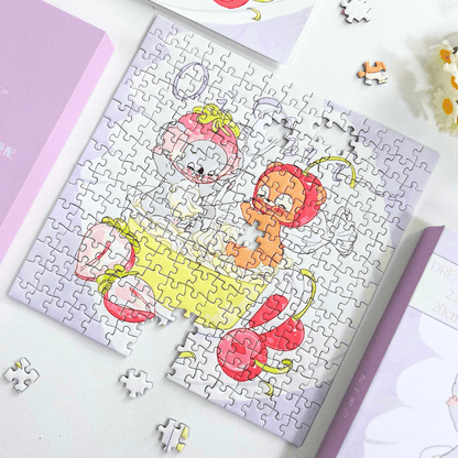 Friendship Series - Pudding Party | Dreamer Puzzle | 225 Piece Mini Puzzle | Jigsaw Puzzle - Mystery Matrix