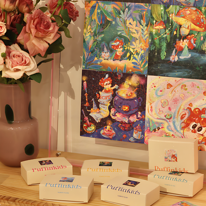Fruity Magic Mushroom Sooooup | Puffinkids | 6 in 1 Mini Puzzle Book Set | Jigsaw Puzzle - Mystery Matrix
