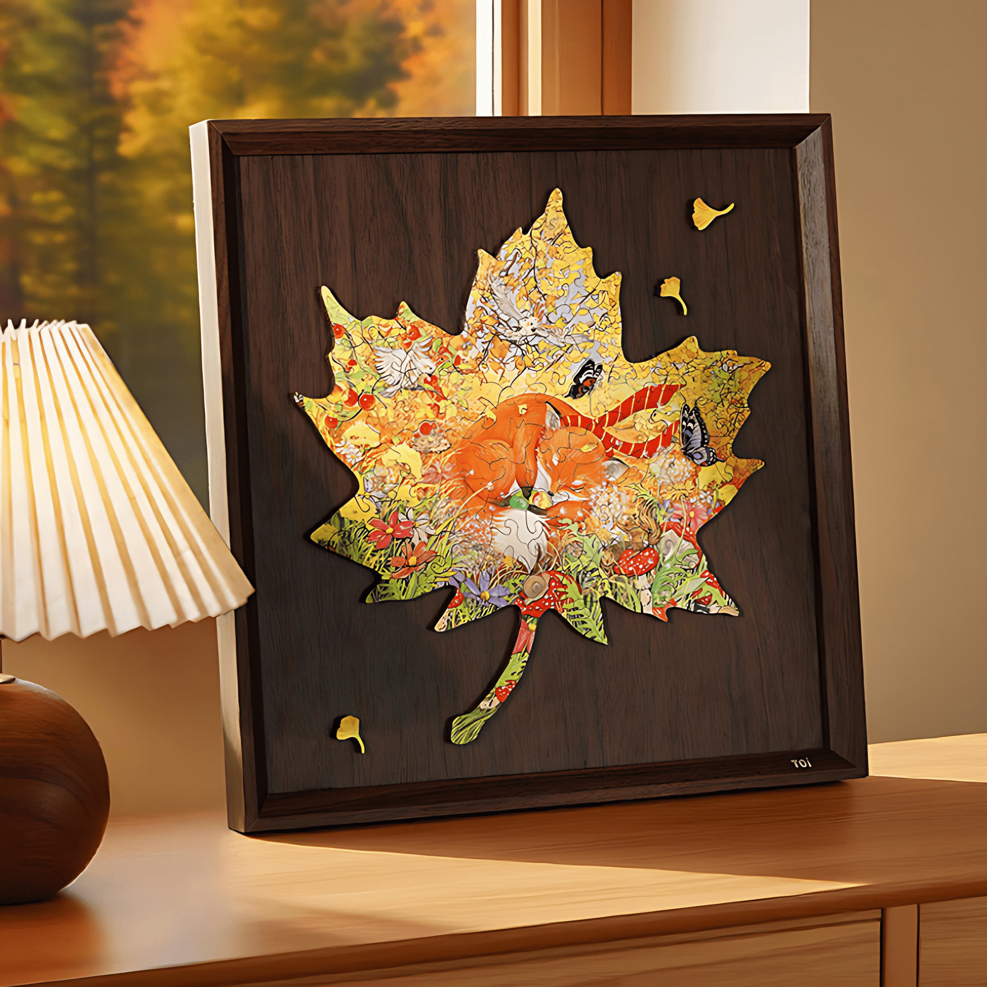 Furry Embrace | TOI | Irregular Puzzle Piece | Wooden Puzzle with Frame - Mystery Matrix