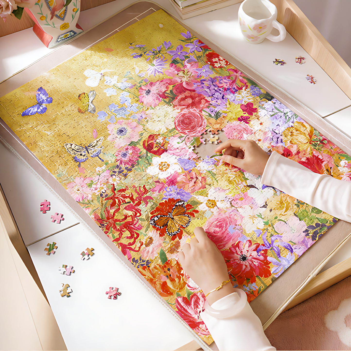 Golden Bloom Garden | TOI | 1000 Piece Puzzle | Jigsaw Puzzle - Mystery Matrix