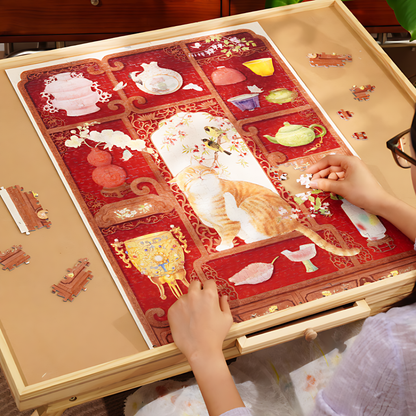 Golden Curio Cabinet – Oriental Pavilion | TOI | 1000 Piece Puzzle | Jigsaw Puzzle - Mystery Matrix