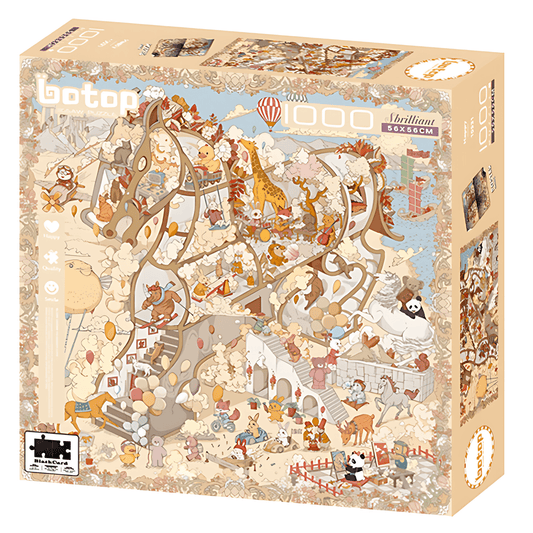 Happy | Botop Blackcard | 1000 Piece Puzzle | Jigsaw Puzzle - Mystery Matrix