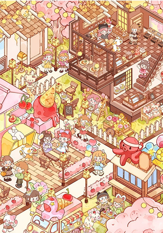 Happy Town | Gill & Lill | 1000 Piece Puzzle | Jigsaw Puzzle - Mystery Matrix