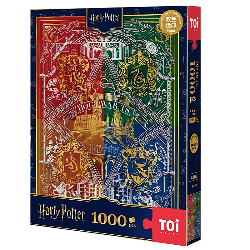 Harry Potter – Gilded Four Houses | TOI | 1000 Piece Puzzle | Jigsaw Puzzle - Mystery Matrix