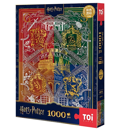 Harry Potter – Gilded Four Houses | TOI | 1000 Piece Puzzle | Jigsaw Puzzle - Mystery Matrix