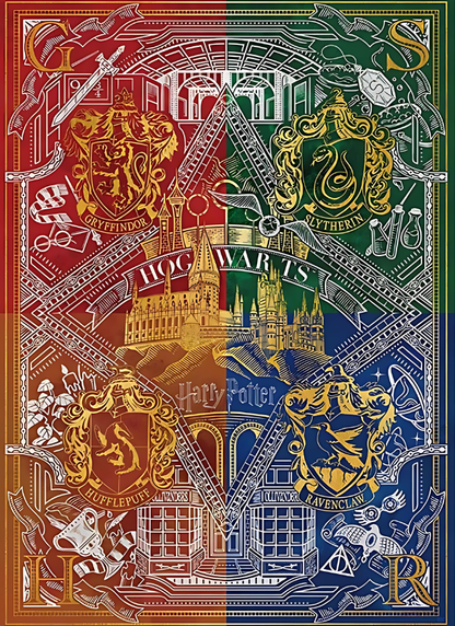 Harry Potter – Gilded Four Houses | TOI | 1000 Piece Puzzle | Jigsaw Puzzle - Mystery Matrix