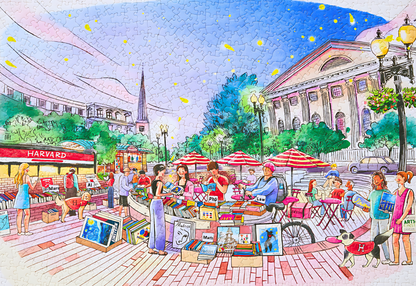 Harvard Square | Puffinkids | 1000 Piece Puzzle | Jigsaw Puzzle - Mystery Matrix