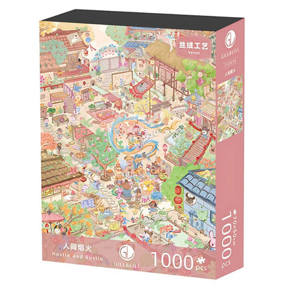Hustle and Bustle | Gill & Lill | 1000 Piece Puzzle | Jigsaw Puzzle - Mystery Matrix