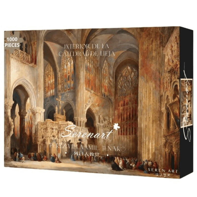 Interior De La Cathedral De Lieja | Seren Art | 1000 Piece Puzzle | Jigsaw Puzzle - Mystery Matrix