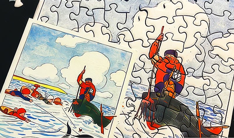 Island Holiday Series - Catching Fish | TKX | 100 Piece Mini Puzzle | Jigsaw Puzzle - Mystery Matrix