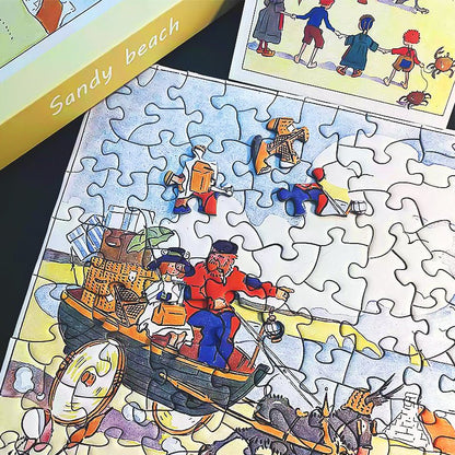 Island Holiday Series - Sandy Beach | TKX | 100 Piece Mini Puzzle | Jigsaw Puzzle - Mystery Matrix